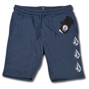 Volcom Roundabout‎ Fleece Shorts - NWT Mens Small Navy Heather - #48961-G10